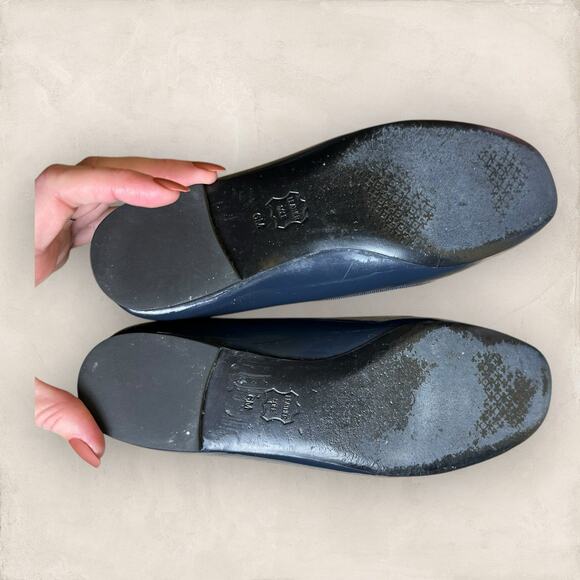 Tory Burch Samantha Navy Blue Patent Leather Loafers Womens Shoes Size 6 - Picture 6 of 6